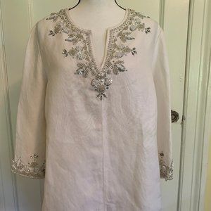 Dana Buckman Beaded/Sequined Tunic, Size 12